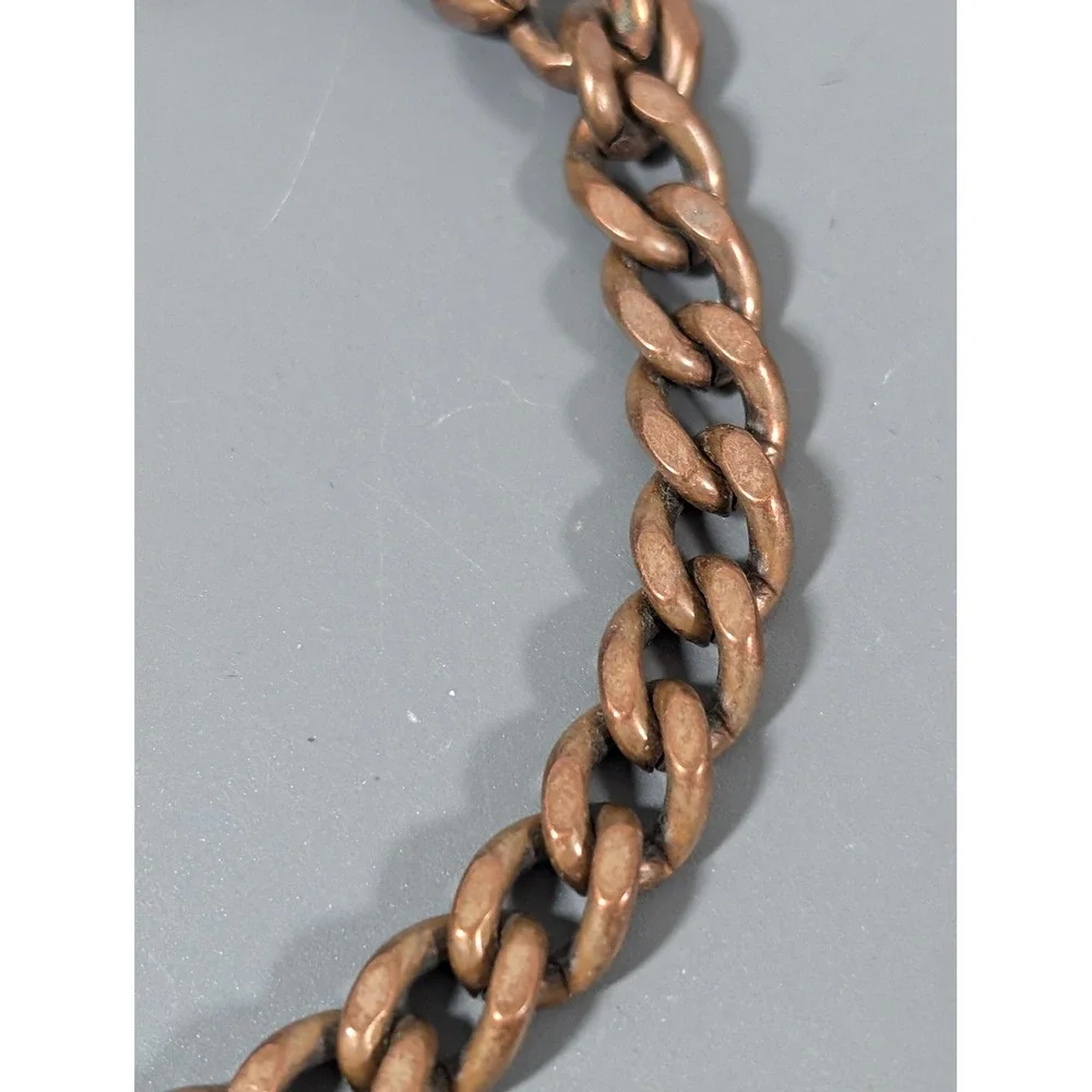 Vintage Copper Curb Chain Bracelet 7